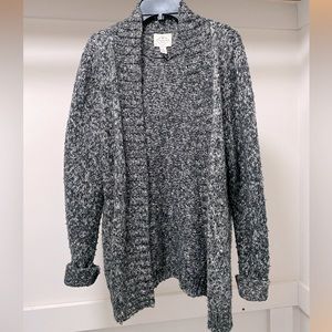 St. John’s Bay women’s gray knit cardigan, size medium